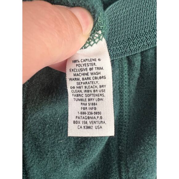 Patagonia Vintage USA Capilene Fleece Thermal Base Layer Bottom Hunter Green XL - Picture 7 of 9